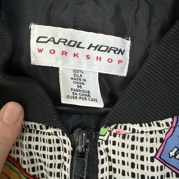 Vintage 90s scarf silk print bomber Jacket well traveled jacket size med… - Picture 6 of 8